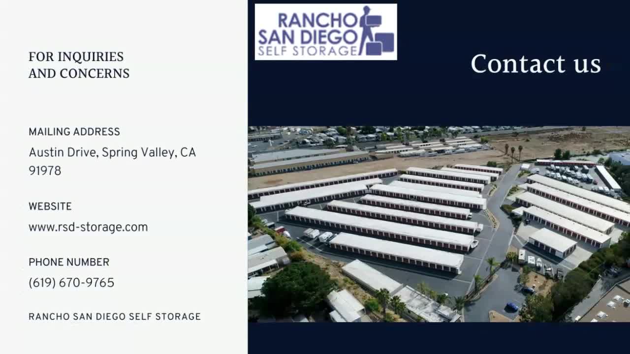 Self Storage Services in San Diego- RSD Storage