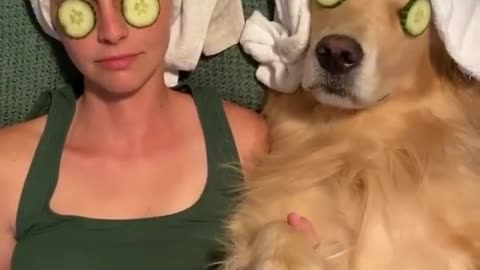 Dog eating my eyes😂