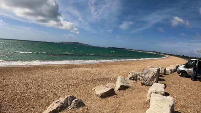 Beautiful scenery at Weymouth beach