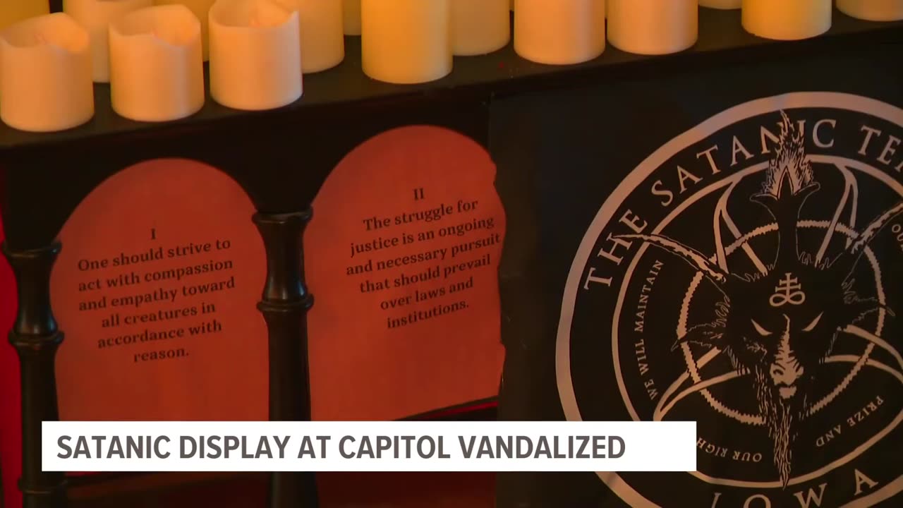 Satan Beheaded | Christian Veteran Vandalized Shrine In Iowa State Capital