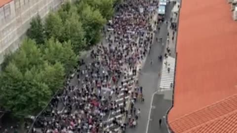 Fiumana di persone contro il Nazi pass - Trieste