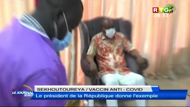 Guinea's President Alpha Conde gets first Covid-19 vaccine jab