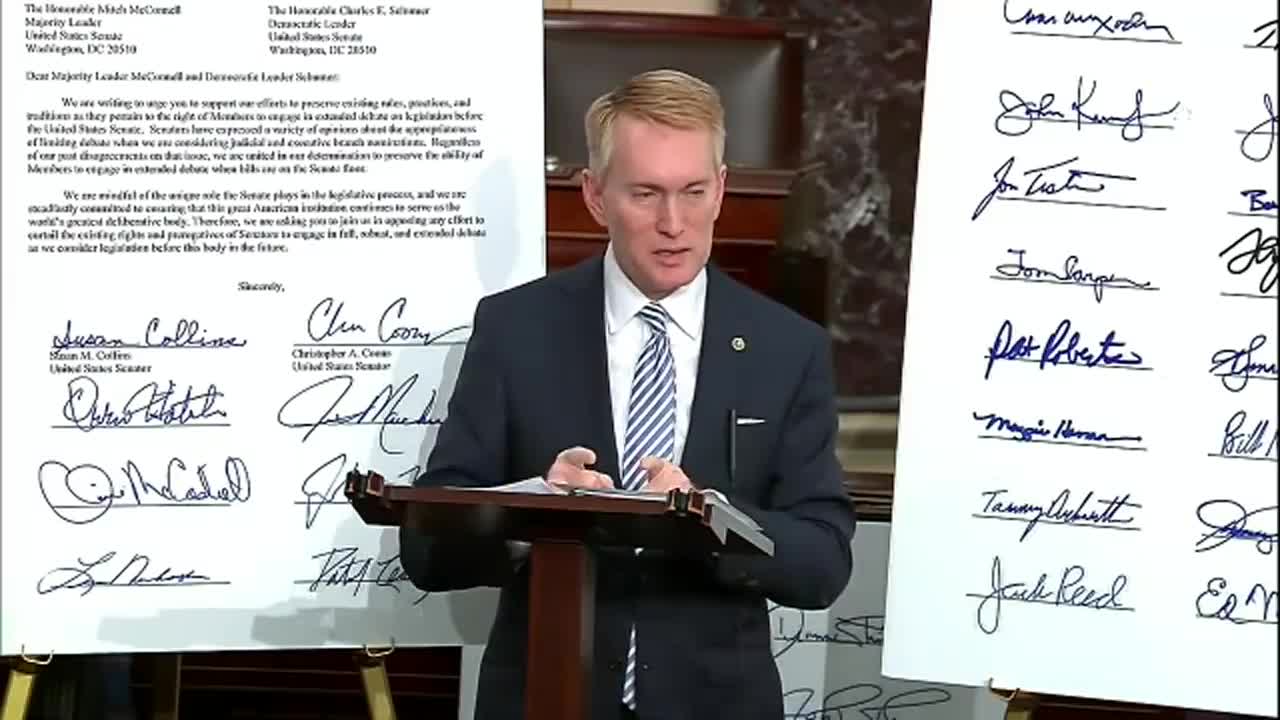 'In This Letter, I'll Read It': Lankford Points To Letter Signed By Harris Supporting Filibuster