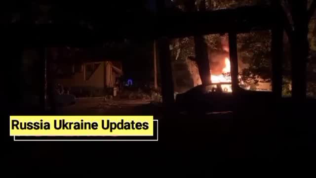 The first footage from the scene of the shelling of the center of Donetsk