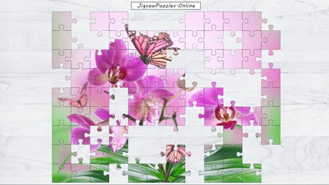 Orchid and Butterflies Jigsaw Puzzle Online