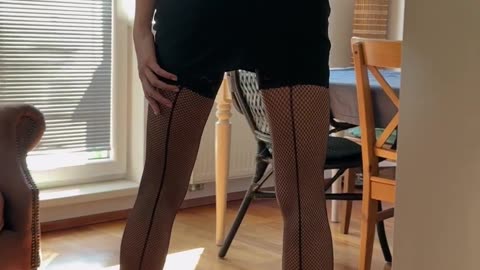 Stylish Office Outfit with a Twist _ Fishnets & Heels