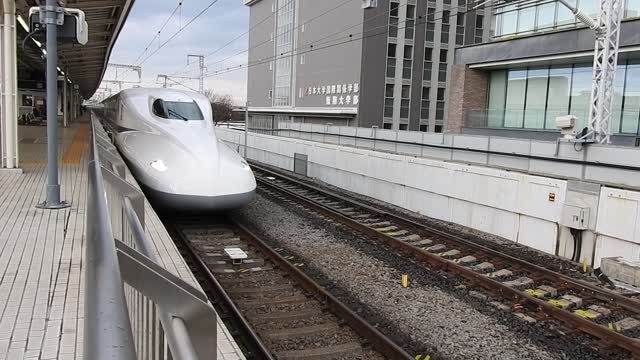 Shinkansen at the Mishima Station