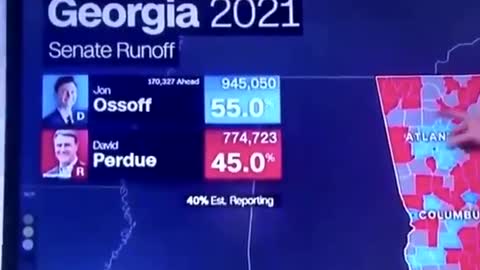 GA Senate runoff , Perdue's votes subtracted live on TV , first
