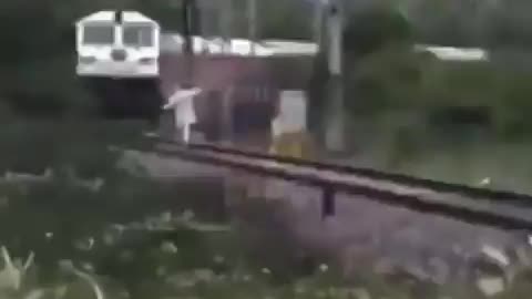 Punjabi Fails To Dodge Train