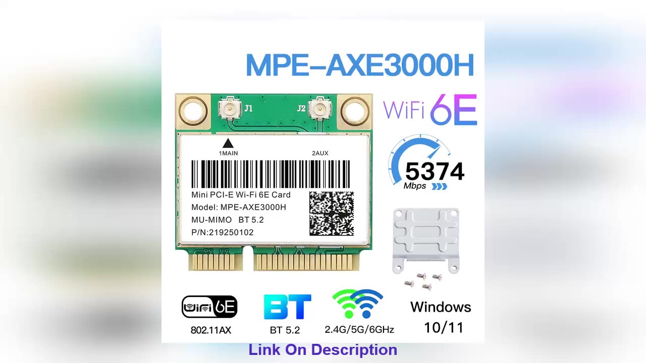 Best Tri Band 5374Mbps WiFi 6E AX210 Mpe-AXE3000H/