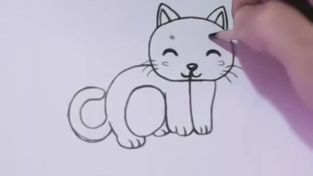 Very Easy! How to turn Words Cat Into a Cartoon Cat. (Wordtoons) learning step by step for kid