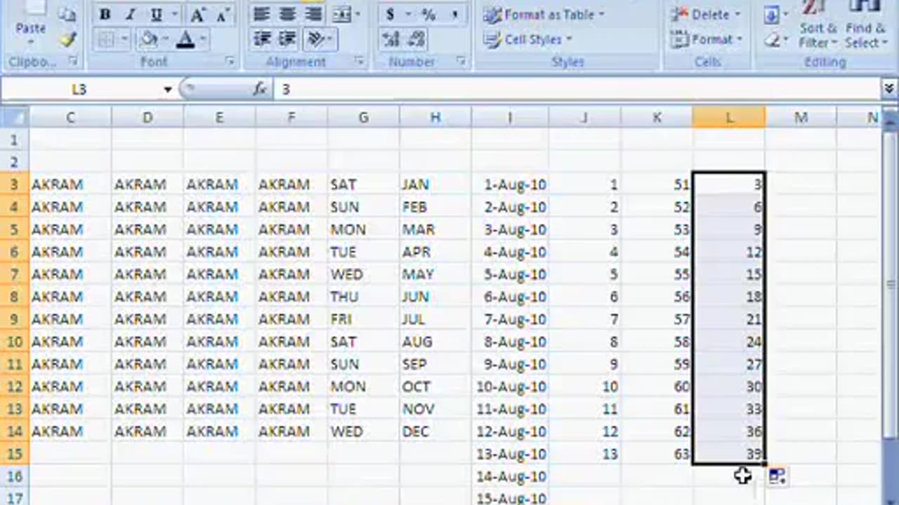 Ms. Excel Learning Tutorial - II (Hindi and URDU)