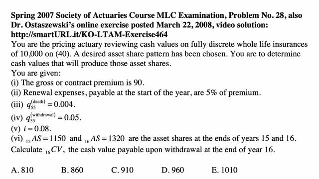 Exam LTAM exercise for November 5, 2021