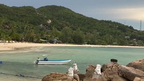 Romantic scene on the beach