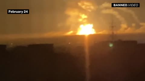 Victims, Explosions and Buildings On Fire: Day 1 of Russian Invasion of Ukraine