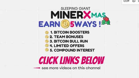 MINERX MINER X - BUY REAL BITCOIN NOW FOR ONLY 1/4 th. OF THE CURRENT PRICE ! - TOP TEAM ROB BUSER