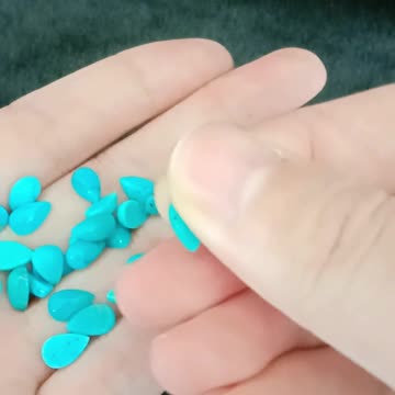 Natural Sleeping Beauty Turquoise cabochon pear shape sizes 5x3mm Natural turquoise blue turquoise