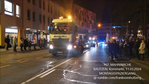 MONTAGSSPAZIERGANG + KFZ Landwirtschaft und Gewerbe - BAUTZEN, 11 03 2024, 162. MAHNWACHE 🕊