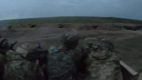 Ukrainian soldiers on the Wolfhound heavy tactical support vehicles delivered from the UK.