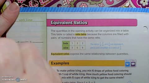 Gr 6 - Ch 1 - Lesson 4 - Ratio Tables