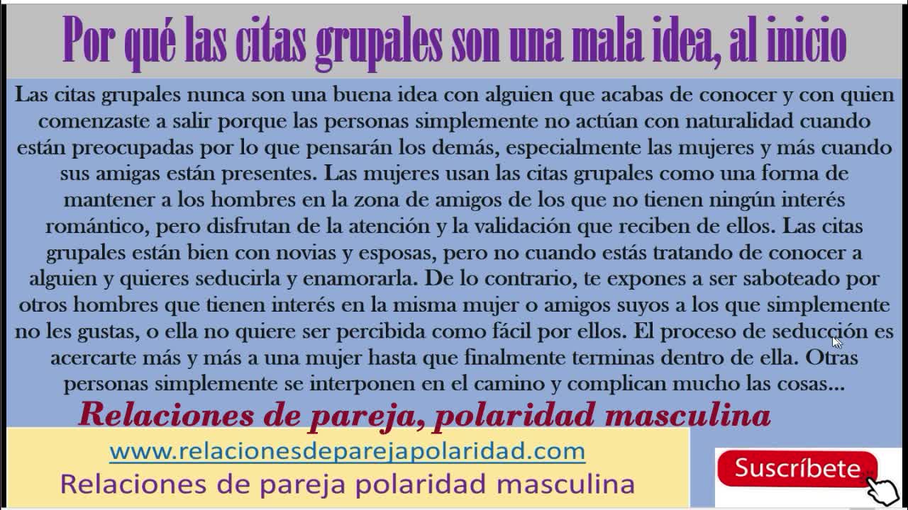 Por qué las citas grupales son una mala idea, al inicio (es una trampa de ella)