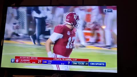 Bama 28 LSU 7