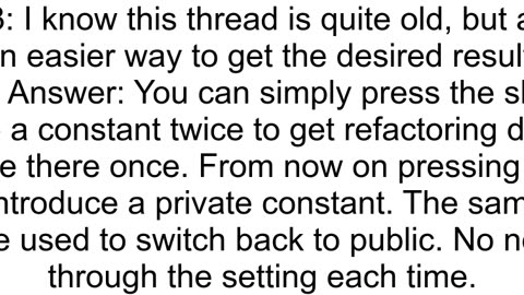 intellij have introduce constant be private not public