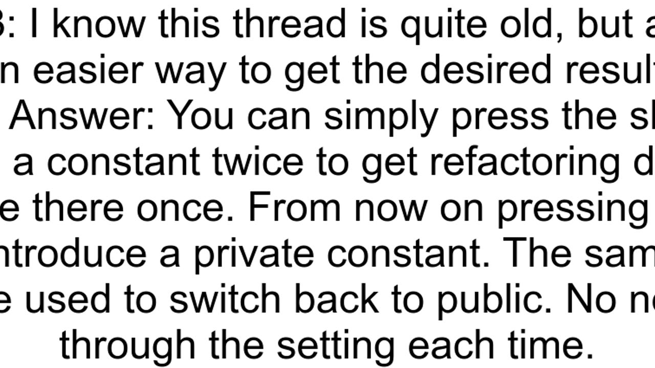 intellij have introduce constant be private not public