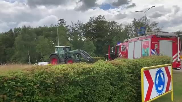 Dutch firefighters join in the farmers protest against the globalists