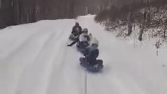 ATV Sledding on the Mountain