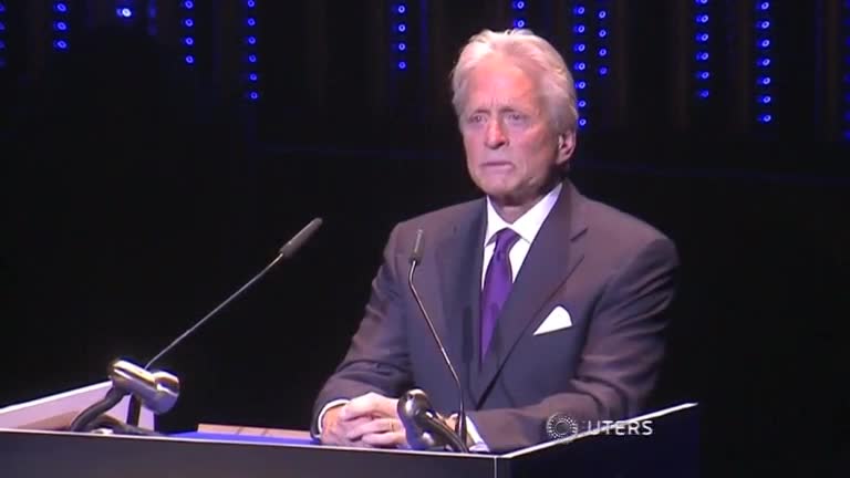 Michael Douglas receives honorary award in Jerusalem