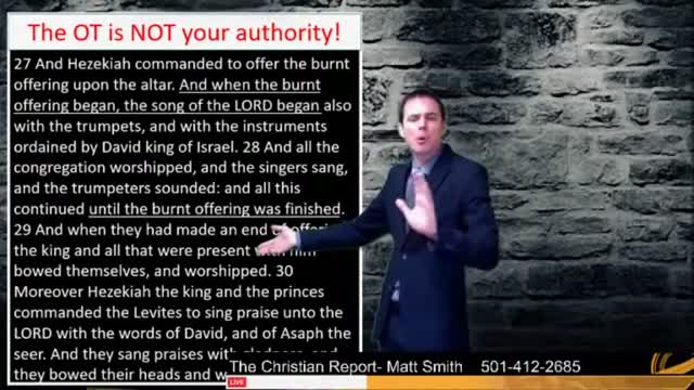 TCR-Sorry folks, but the Old Testament is NOT your authority!