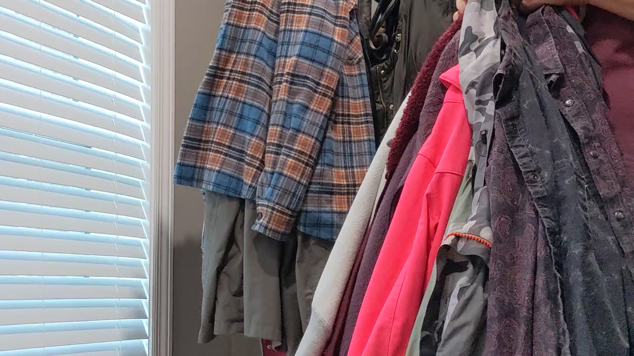 coat rack capacity - half full