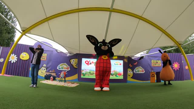 Big Fun Show Time: Bing's Picnic in CBeebies Land at Alton Towers, England. 14th of July, 2020.