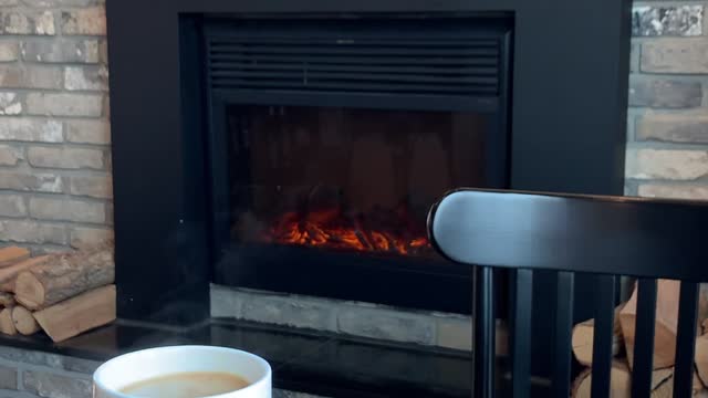 Atmospheric coffee meets digital firewood