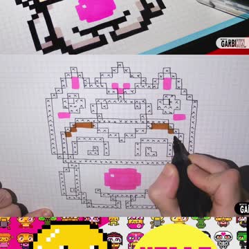 how to Draw unicorn boy - Hello Pixel Art by Garbi KW #shorts