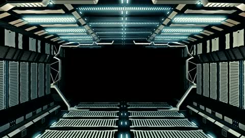 Futuristic corridor, loop video