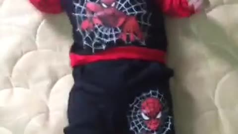 Spiderman baby version so cute