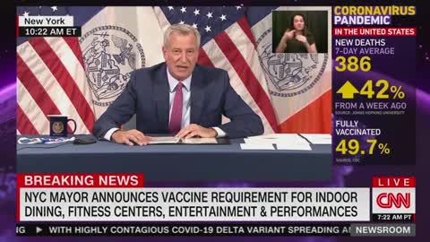 DeBlasio FORCES Vaccine in New Vaccine Passport Policy