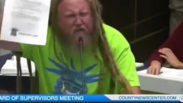 San Diego guy has heated speech directed at the county of supervisors