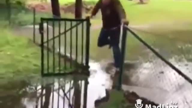 Funny Man Slips In A Funny Way