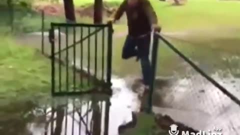 Funny Man Slips In A Funny Way