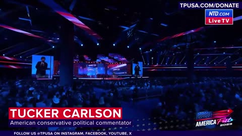 Tucker Carlson at America Fest 2023