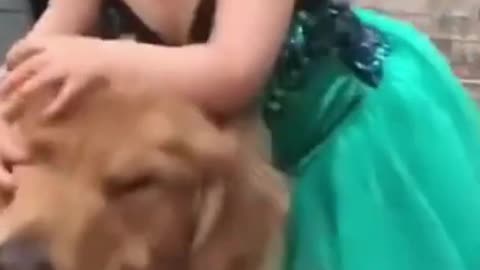 CUTE BABY PLAYING WITH DOG FUNNY VIDEO