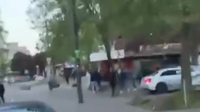 Germany, Hamburg shootout between two groups of migrants.