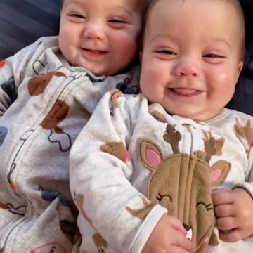 Happy Twins and Mommy