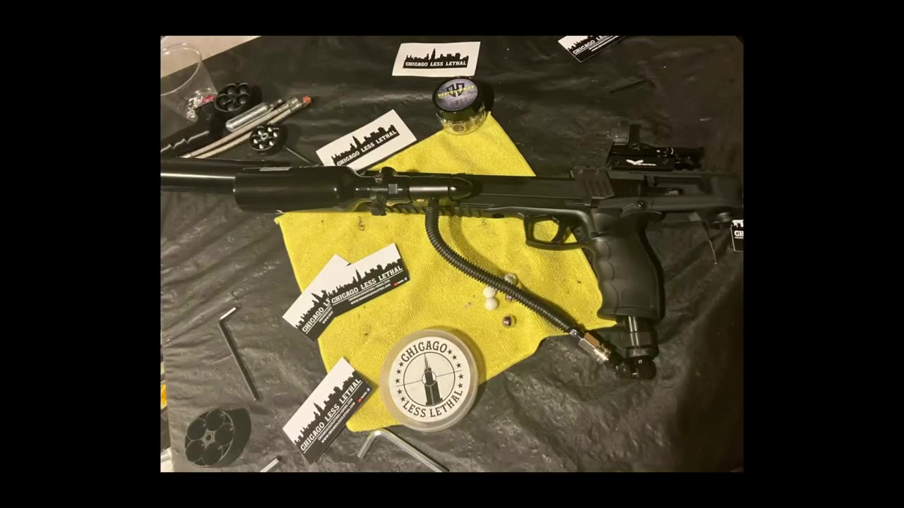 testing umarex Hdp50 with tuner barrel, sniper extension, suppressor, 825 hpa