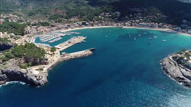 flight over porte de soller palma mallorca spain