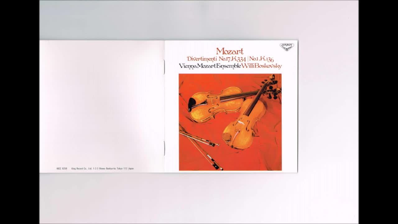 Mozart - Divertimento K.136 Boskovsky Vienna Mozart Ensemble