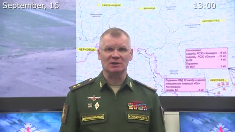 September 16 2022: Russian Defense Ministry Briefing